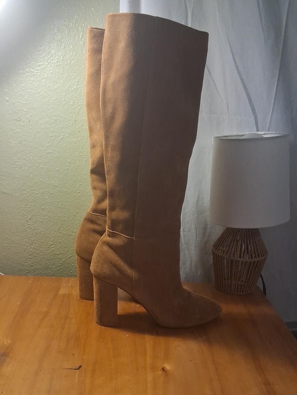 Chinese Laundry  Women’s Tall Block Heel Boots in Camel 9.5